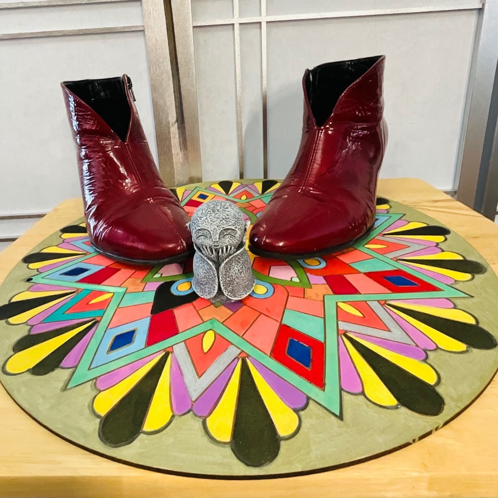 Ara Ankle Boots, Genuine Patent Leather, Size 9